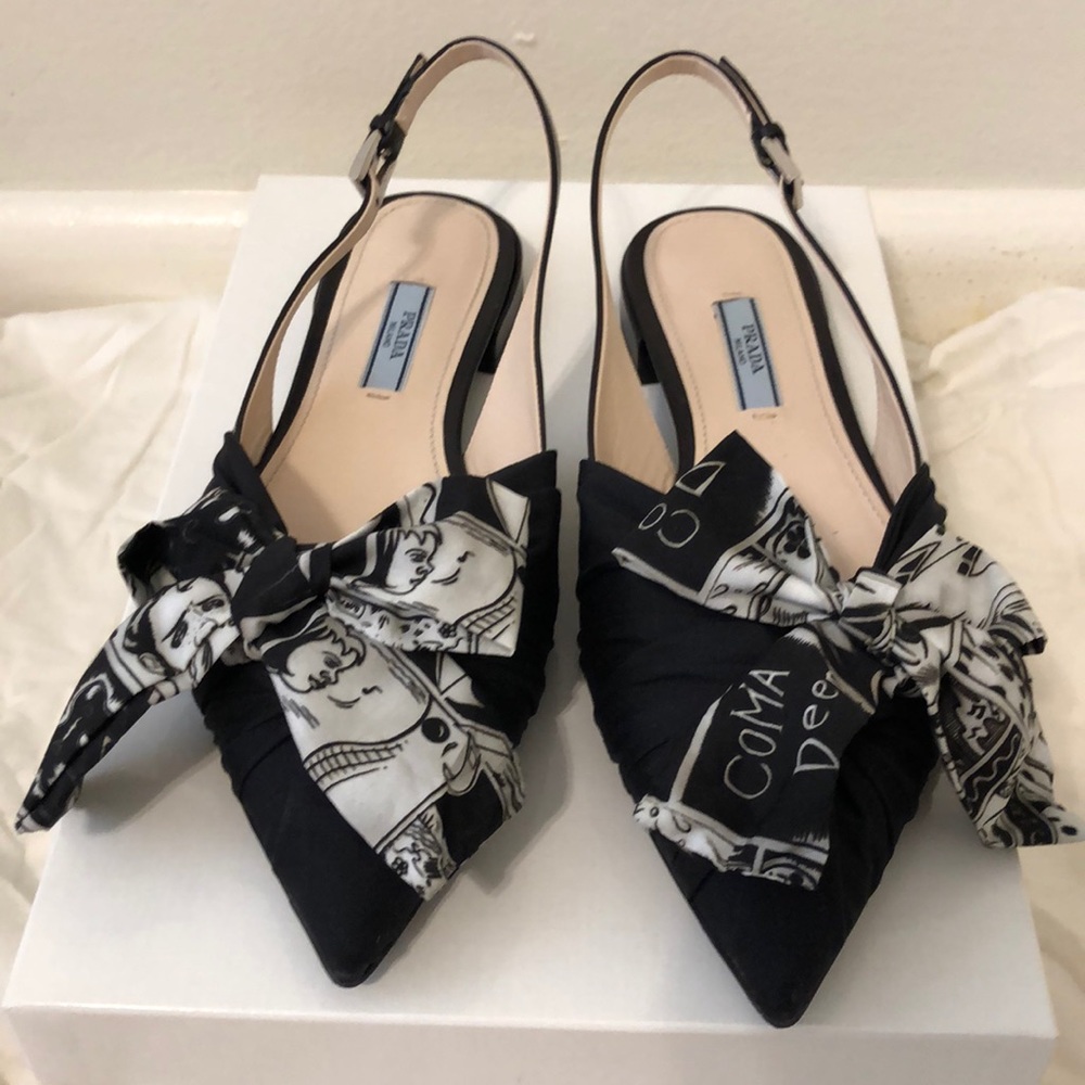 Lightly Worn Prada Slingback Flats Size 7